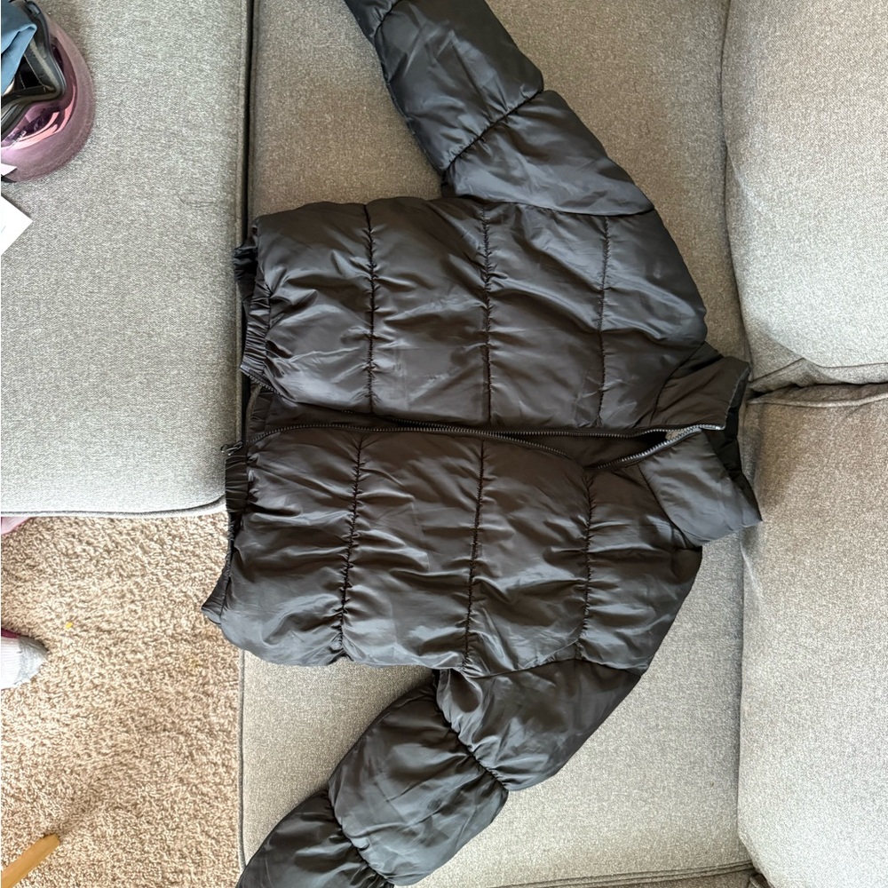 BP Black cropped puffer jacket